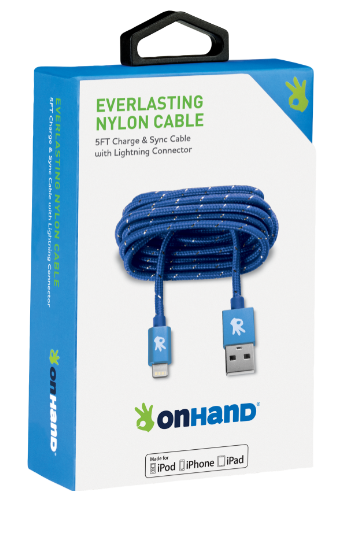 OnHand Charging Cable - Blue 5ft