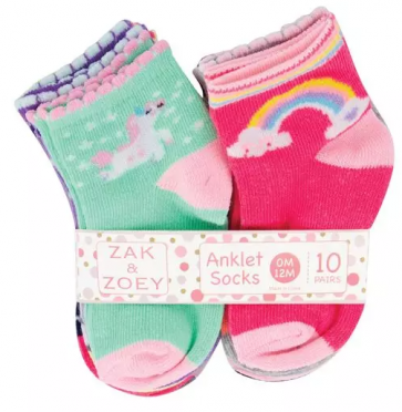 10-Pair Baby Ankle Socks