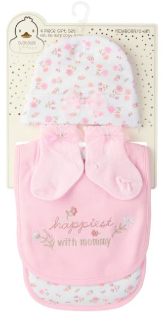 4-Piece Hat & Sock Set With Bi