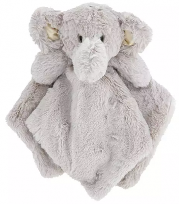 Animal Blankie with Rattle - Gray Elephant