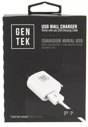 Gen Tek USB Wall Charger