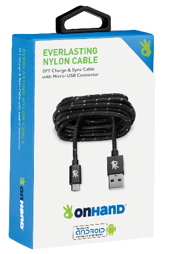 OnHand Charging Cable - Black 5ft