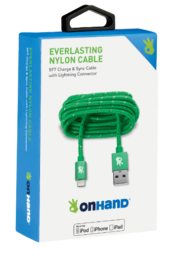 OnHand Charging Cable - Green 5ft