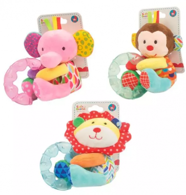 Plush Rattle with Teether