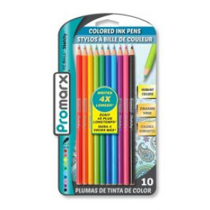10-Count Colored Ink Pens