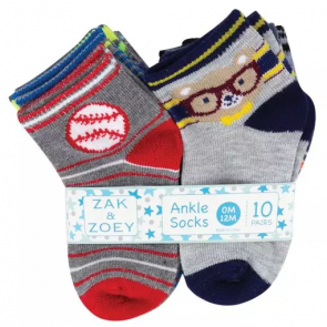 10-Pair Baby Ankle Socks