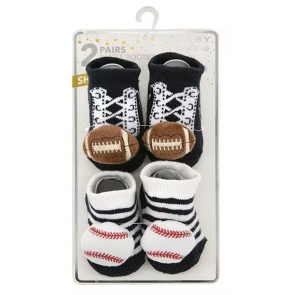 2-Pack Rattle Booties - Sports