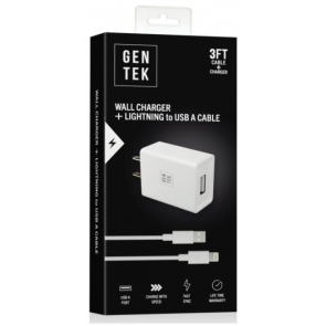 Apple Lightning to USB-A Cable and Wall Charger