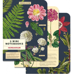 Mini Notebook Set of 3- Herbarium