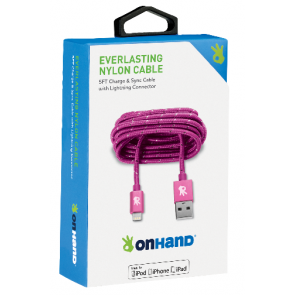 OnHand Charging Cable - Pink 5ft